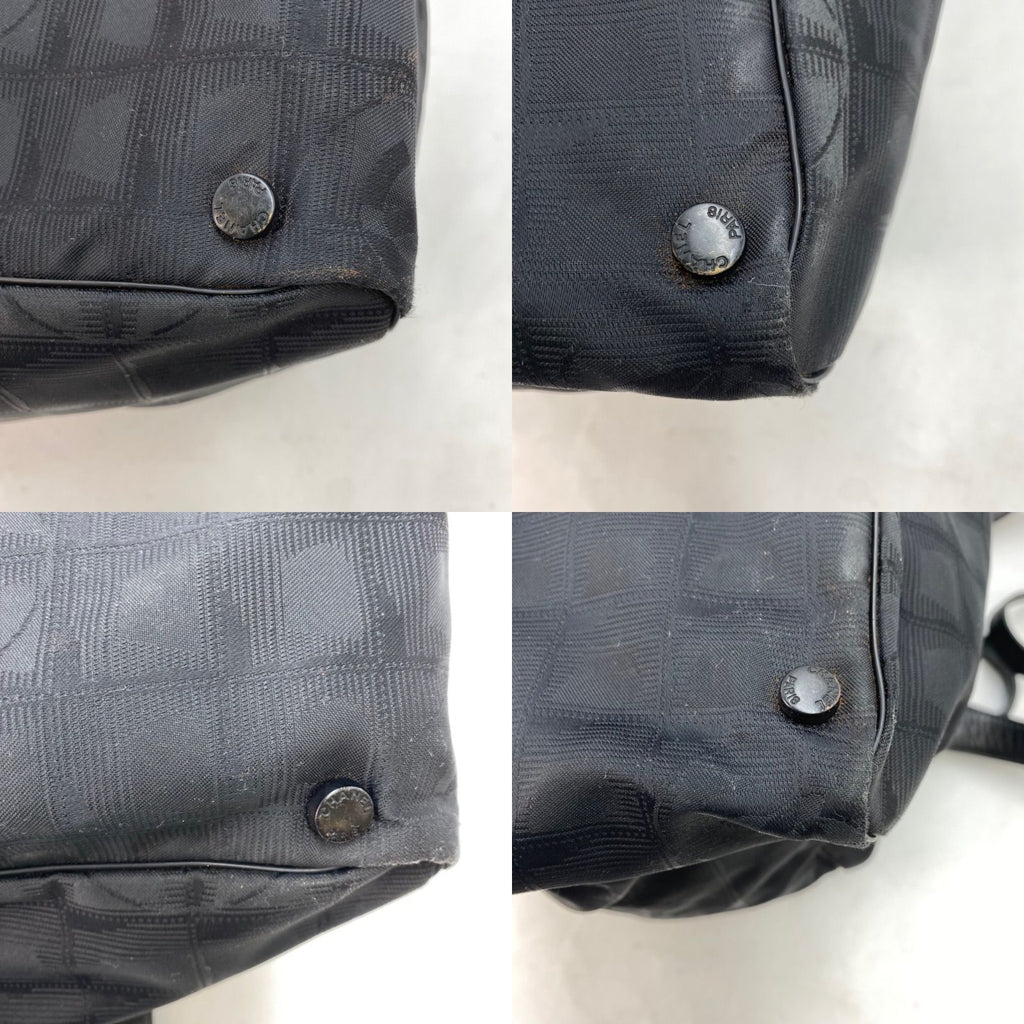 Chanel Tote Shoulder Bag New Travel Line Black — view 7