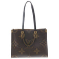 Louis Vuitton Monogram Giant Reverse On The Go MM 2-Way Tote Brown