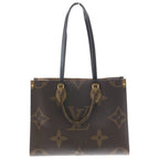 Louis Vuitton Monogram Giant Reverse On The Go MM 2-Way Tote Brown