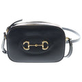 Gucci Horsebit Mini Shoulder Bag Black Leather Gold