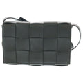 Bottega Veneta Maxi Intrecciato Cassette Shoulder Back Dark Green Lambskin