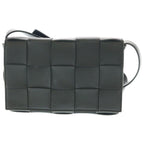 Bottega Veneta Maxi Intrecciato Cassette Shoulder Back Dark Green Lambskin