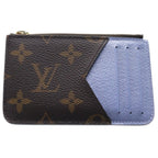 Louis Vuitton Monogram Card Holder Romy Case Blue Frost Brown — view 2