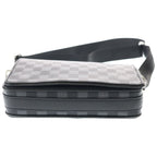 Louis Vuitton Damier Infini Studio Messenger Shoulder Bag Black Leather Silver — view 5