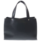 Chanel CC Logo Tote Black Caviar Leather Silver — view 2