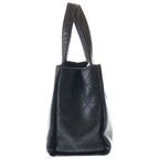 Chanel CC Logo Tote Black Caviar Leather Silver — view 3