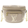 Louis Vuitton Monogram Empreinte Mini Bum Bag Bicolor Beige Leather Gold