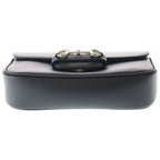 Gucci Horsebit Shoulder Bag Black Leather Gold — view 4