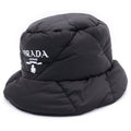 Prada Padded Re-Nylon Bucket Hat Logo Black Iyk
