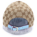 Gucci Yuko Higuchi GG Canvas Baseball Cap Hat Beige Blue — view 2