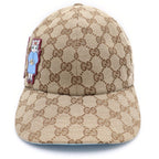 Gucci Yuko Higuchi GG Canvas Baseball Cap Hat Beige Blue — view 4