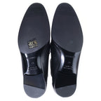 Hermes Moccasins Paris Constance Logo Leather Low Cut Shoes Loafers Black — view 5