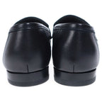 Hermes Moccasins Paris Constance Logo Leather Low Cut Shoes Loafers Black — view 3