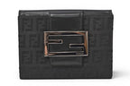Fendi Wallet Bifold Fold Zucca Pattern Black