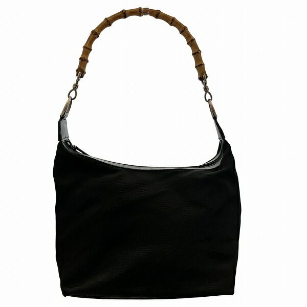 Gucci Bamboo Handbag Nylon Leather 000.5