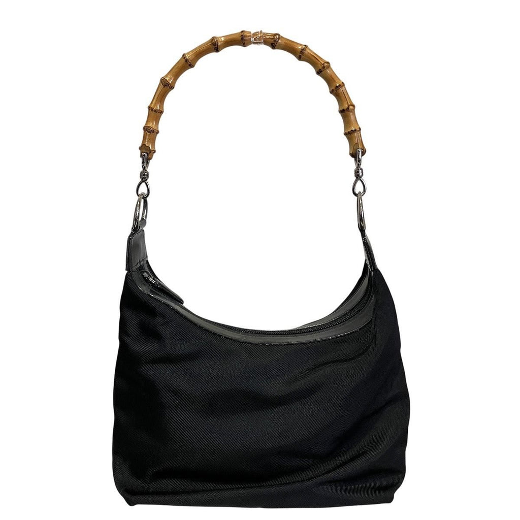 Gucci Bamboo Handbag Nylon Leather 000.5 — view 2