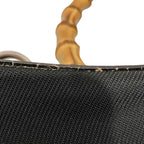 Gucci Bamboo Handbag Nylon Leather 000.5 — view 6