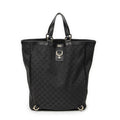 Gucci Abbey D-ring Vertical Tote Black GG Canvas