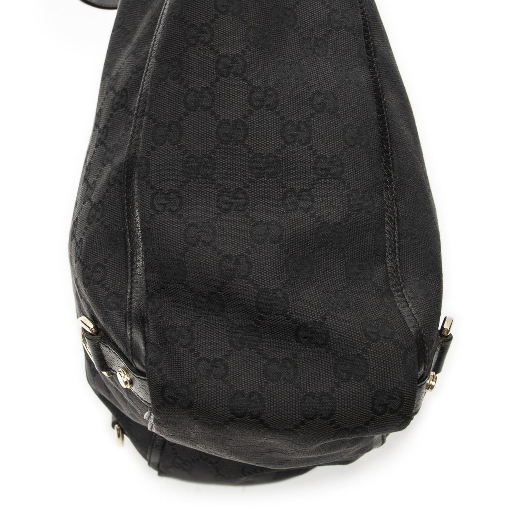 Gucci Abbey D-ring Vertical Tote Black GG Canvas — view 7