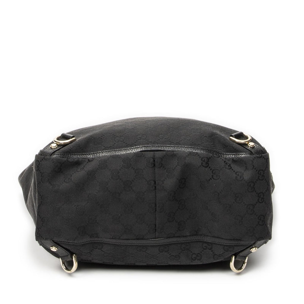 Gucci Abbey D-ring Vertical Tote Black GG Canvas — view 6