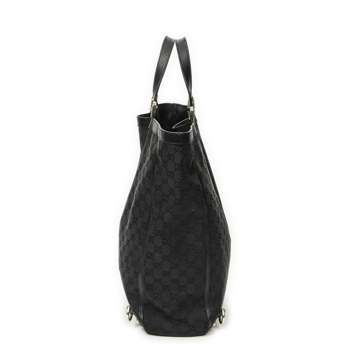 Gucci Abbey D-ring Vertical Tote Black GG Canvas — view 4