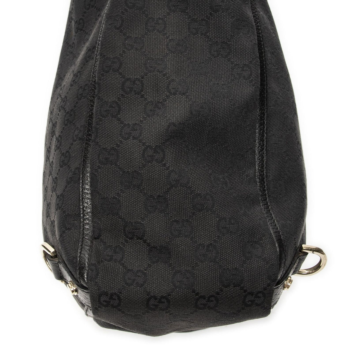 Gucci Abbey D-ring Vertical Tote Black GG Canvas — view 8
