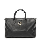 Dior Vintage Travel Boston Black Maxi Trotter Pattern Canvas Shoulder Bag