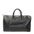 Dior Vintage Large Travel Boston Black Maxi Trotter Pattern Canvas Shoulder Bag
