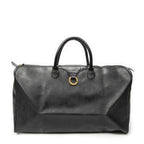 Dior Vintage Large Travel Boston Black Maxi Trotter Pattern Canvas Shoulder Bag