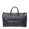 Dior Vintage Large Travel Boston Navy Maxi Trotter Pattern Canvas Shoulder Bag