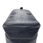 Dior Vintage Large Travel Boston Navy Maxi Trotter Pattern Canvas Shoulder Bag — view 7
