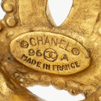 Chanel CC Diamond Clip on Earrings Gold Plated — view 3