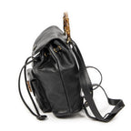 Gucci Mini Bamboo Backpack Black Calfskin Leather — view 3