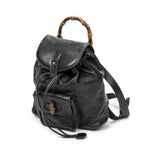 Gucci Mini Bamboo Backpack Black Calfskin Leather — view 2