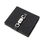 Gucci Jackie Compact Wallet Black GG Canvas
