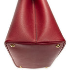 Prada Cuir Double Handle Tote Red Saffiano Leather — view 8