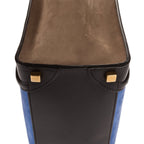 Celine Micro Luggage Tricolor Black Blue Calfskin Leather — view 7