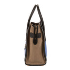 Celine Micro Luggage Tricolor Black Blue Calfskin Leather — view 3