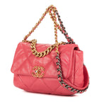 Chanel Classic 19 Flap Pink Quilted Lambskin Leather — view 2