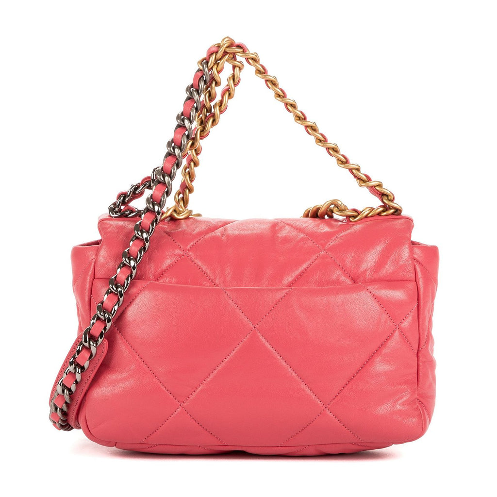 Chanel Classic 19 Flap Pink Quilted Lambskin Leather — view 5