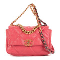 Chanel Classic 19 Flap Pink Quilted Lambskin Leather