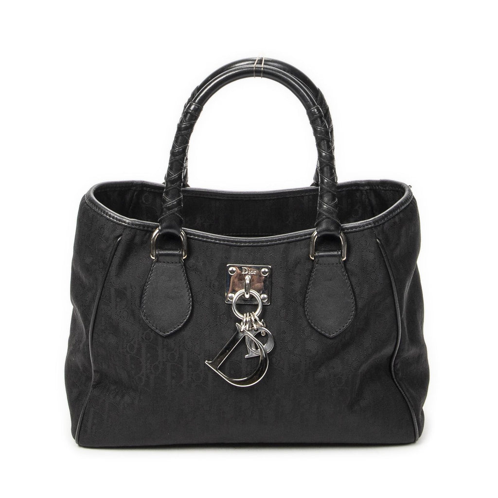 Dior Brea Trotter Tote Black Pattern Nylon Canvas