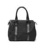 Fendi Forever Bauletto Boston Bag Black Zucchino Canvas — view 5