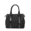 Fendi Forever Bauletto Boston Bag Black Zucchino Canvas