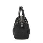 Fendi Forever Bauletto Boston Bag Black Zucchino Canvas — view 4