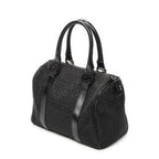 Fendi Forever Bauletto Boston Bag Black Zucchino Canvas — view 2