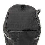 Fendi Forever Bauletto Boston Bag Black Zucchino Canvas — view 8