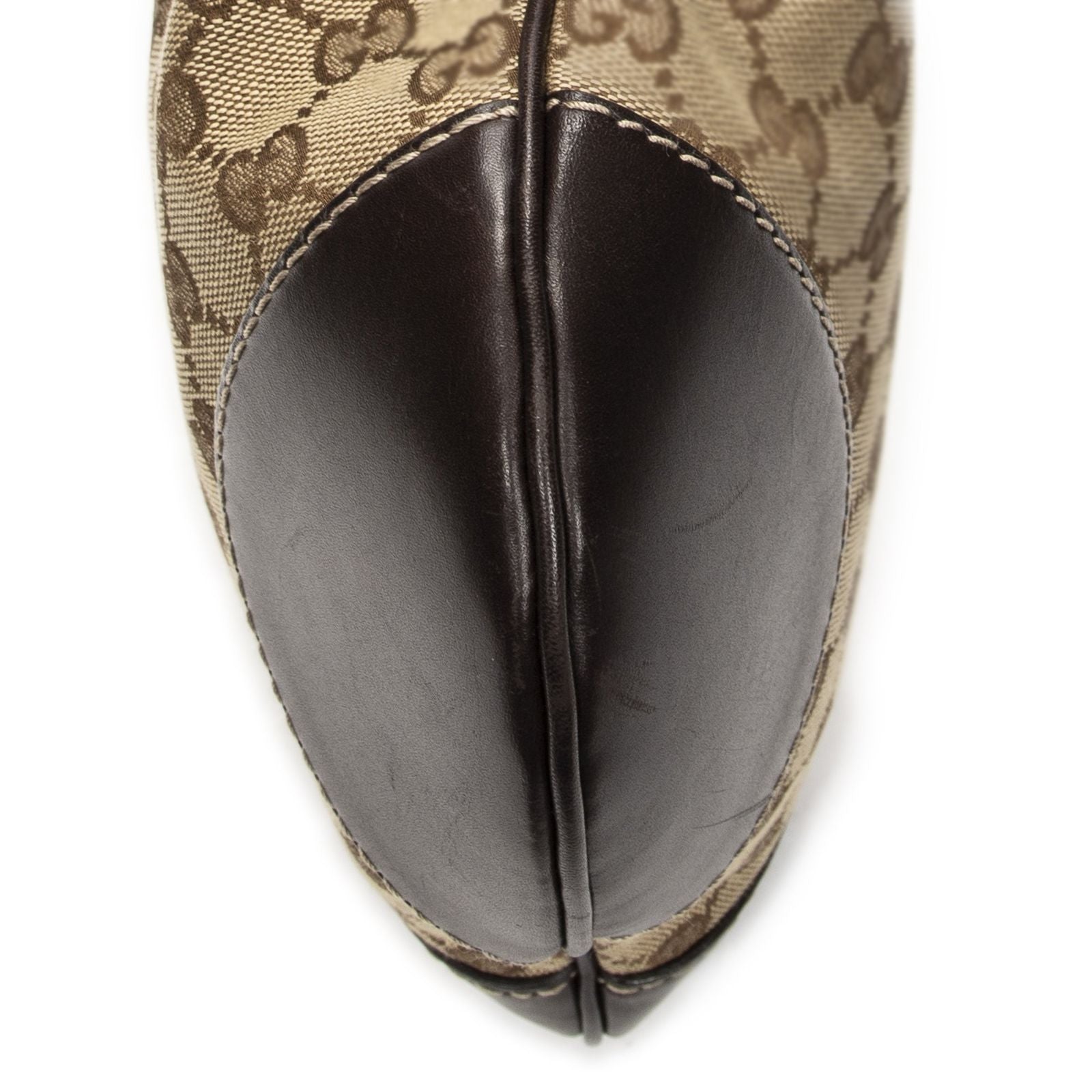 Gucci Bree Heart Crossbody Beige Dark Brown GG Canvas — view 8