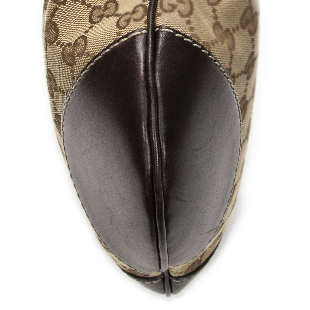Gucci Bree Heart Crossbody Beige Dark Brown GG Canvas — view 8