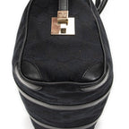 Gucci Small Boston Black GG Canvas Messenger Bag — view 8